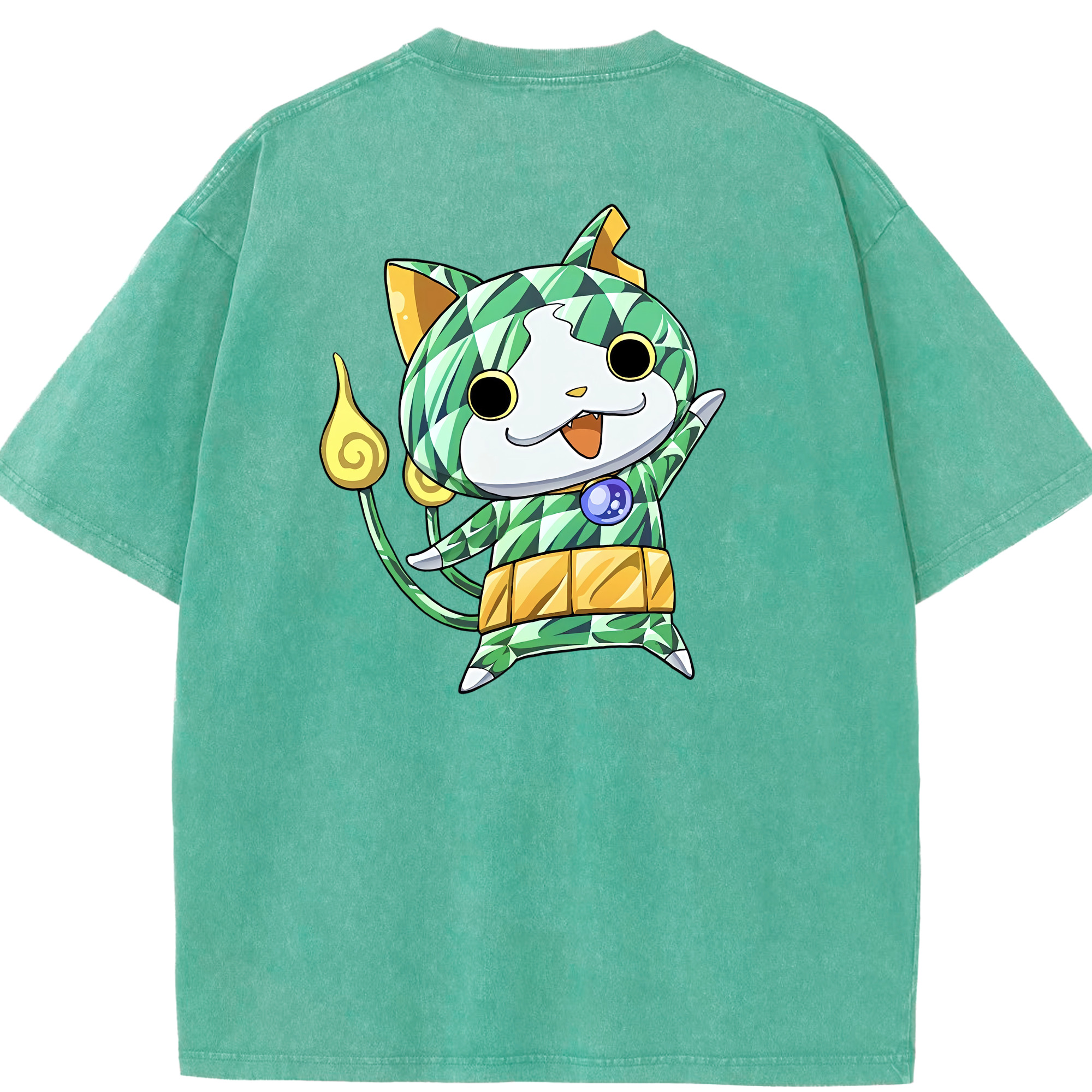 （画像用） 妖怪ウォッチ Yo-kai Watch 綿100% ヴィンテージ風 半袖Tシャツ（背面プリント）